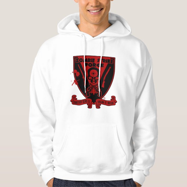 Moletom Hoodie da força de greve do zombi (Frente)