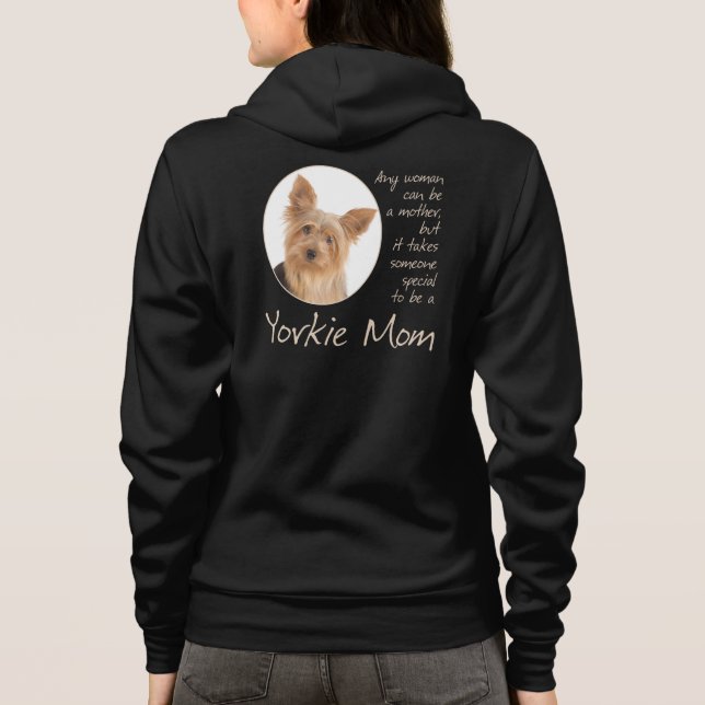 Moletom Hoodie da mamã de Yorkie (Verso)