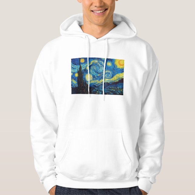 Moletom Hoodie da noite estrelado de Van Gogh (Frente)