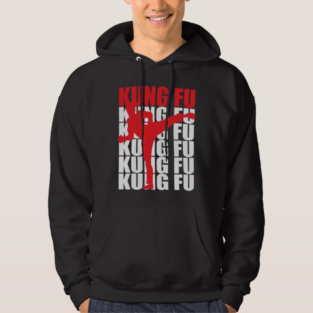 Moletom Hoodie da obscuridade de Kung Fu (Frente)