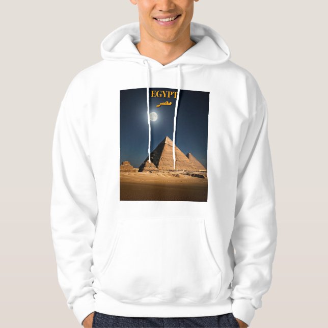 Moletom Hoodie das pirâmides da meia-noite (Frente)