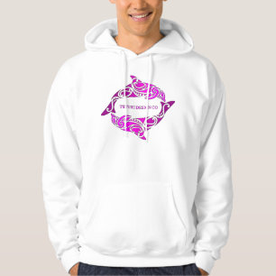 Moletom Hoodie de Aihe (golfinhos) ou T - rosa no branco