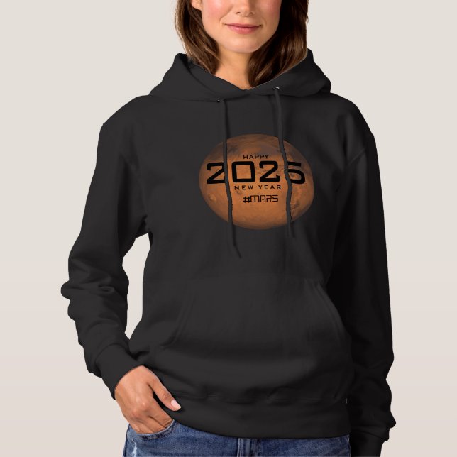 Moletom Hoodie de Anos novos 2025 da mulher projetada por  (Frente)