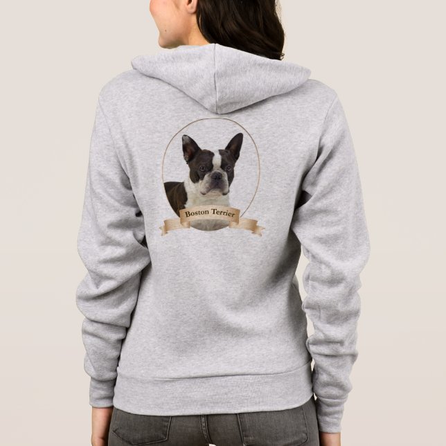 Moletom Hoodie de Boston Terrier (Verso)