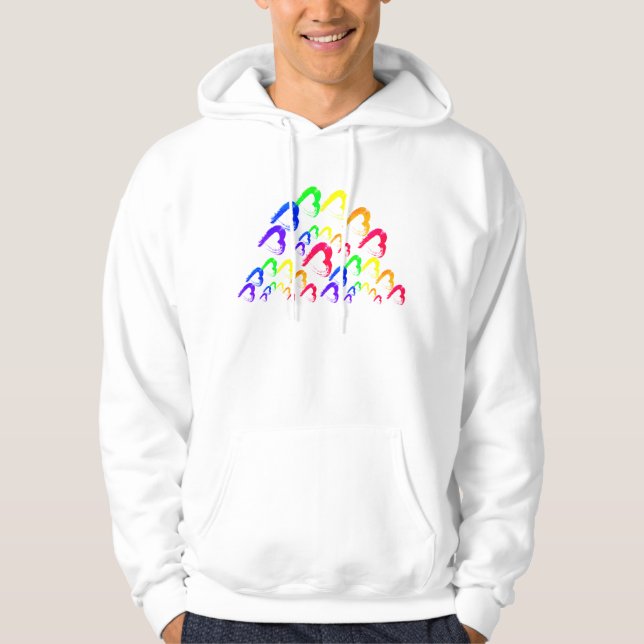 Moletom Hoodie de Corações Múltiplas (Frente)