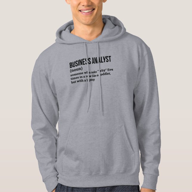 Moletom Hoodie de definição de analista financeiro (Frente)