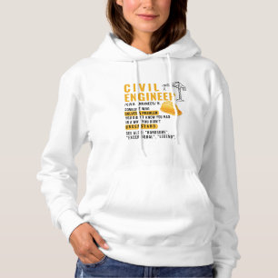 Moletom Hoodie de definição de Engenheiro civil