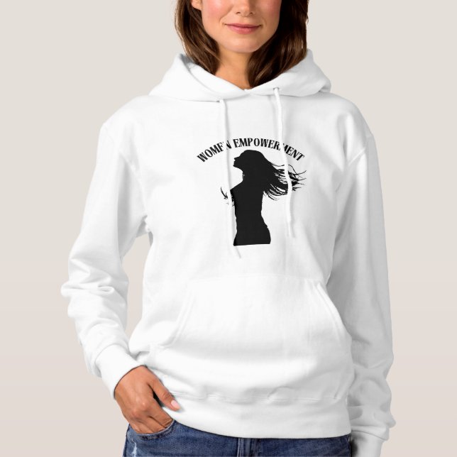 Moletom Hoodie de empoderamento de uma mulher confiante (Frente)