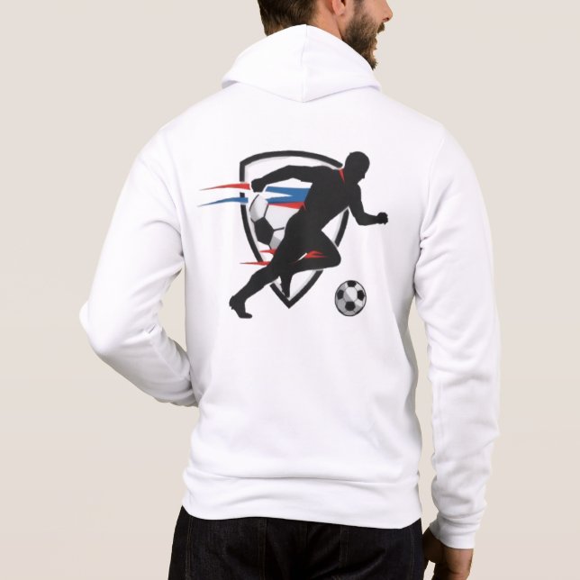 Moletom Hoodie de futebol personalizado | Futebol minimali (Verso)