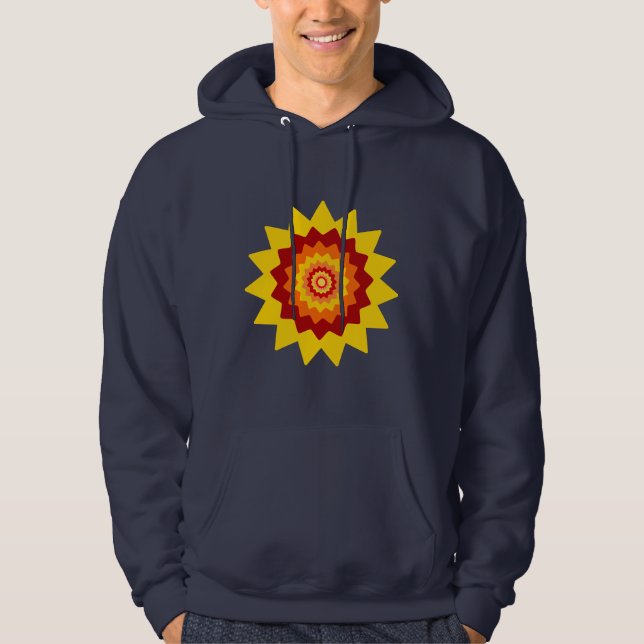 Moletom Hoodie de Homens da Flor Ímpar (Frente)