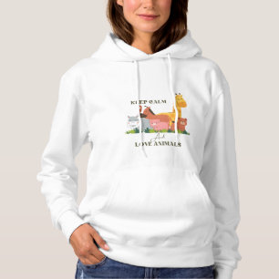 Moletom Hoodie de impressão de animais macios e espinhosos