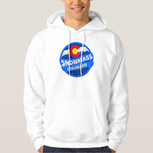Moletom Hoodie de montanha do Colorado em massa de neve