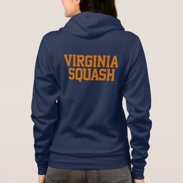 Moletom Hoodie de mulheres da Virgínia Squash (Verso)