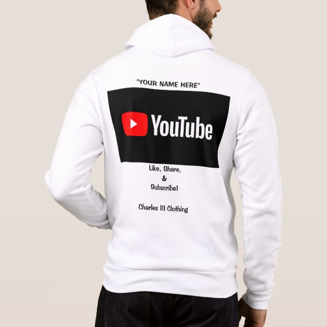 Moletom Hoodie de propaganda do YouTube (Verso)