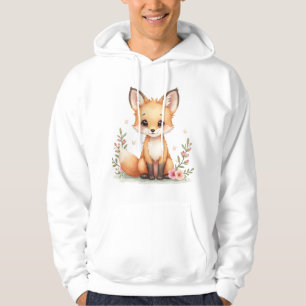 Moletom Hoodie de raposa-branca adorável para Amantes de o