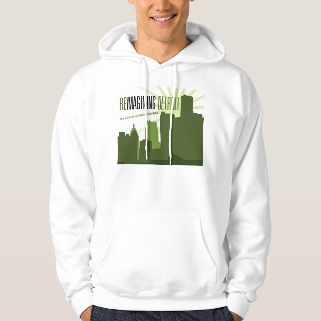 Moletom Hoodie de Reimagining Detroit (Frente)