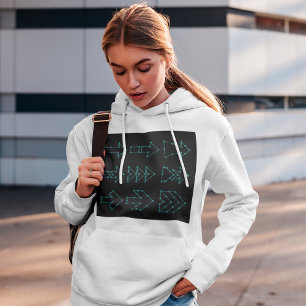 Moletom Hoodie de setas pontilhadas
