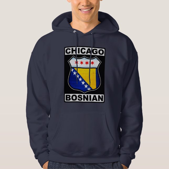 Moletom Hoodie, Design da Bósnia de Chicago (Frente)