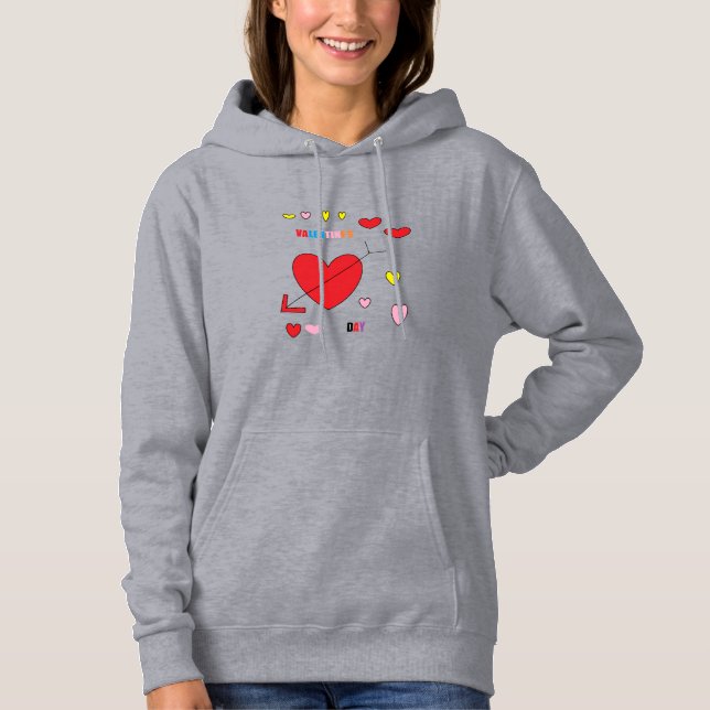 Moletom Hoodie dia de os namorados feminino (Frente)