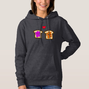 Moletom Hoodie do amor da manteiga e da geléia de amendoi