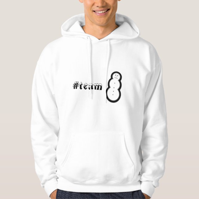Moletom Hoodie do boneco de neve da equipe (Frente)
