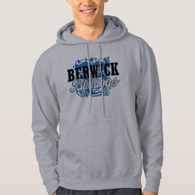 Moletom Hoodie do cinza dos buldogues de Berwick (Frente)