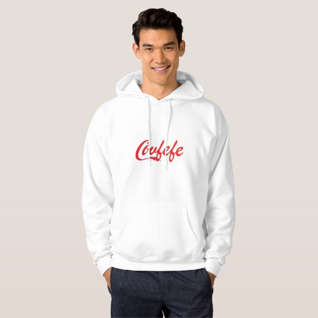 Moletom Hoodie do "covfefe" dos homens (Frente Completa)