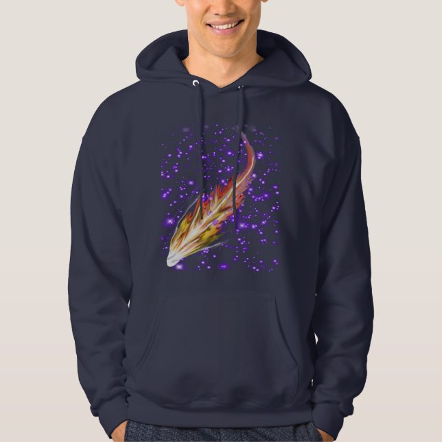 Moletom Hoodie do design de sistema solar com estrelas (Frente)