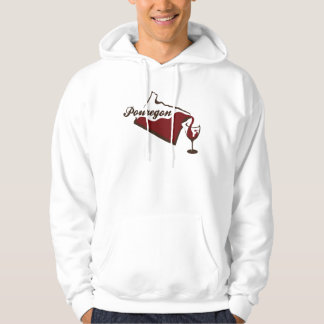 Moletom Hoodie do design do vinho de Pouregon