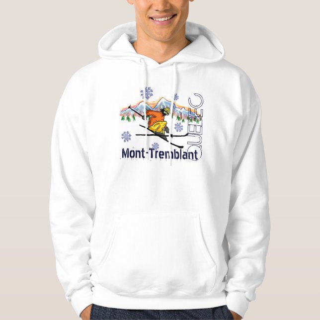 Moletom Hoodie do esqui de Mont Tremblant Quebeque (Frente)