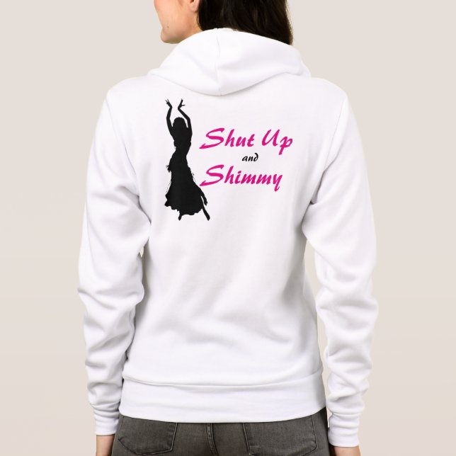 Moletom Hoodie do Fecho de correr-Acima de Bellydance, (Verso)