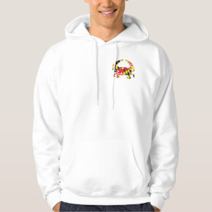 Moletom Hoodie do Fecho de correr-Acima do caranguejo da