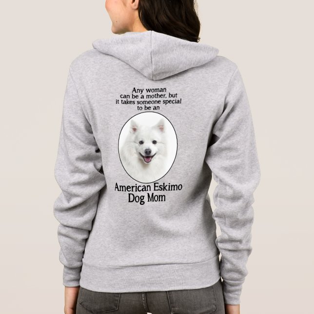 Moletom Hoodie do fecho de correr da mamã de Eskie (Verso)