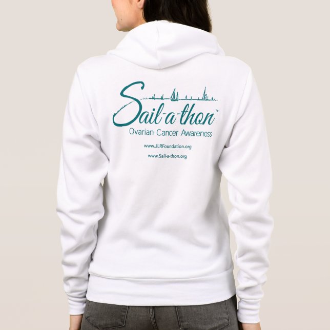Moletom Hoodie do fecho de correr da Vela-um-thon com (Verso)