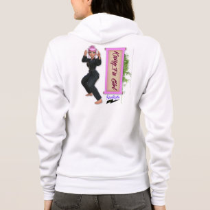 Moletom Hoodie do fecho de correr do velo da menina de