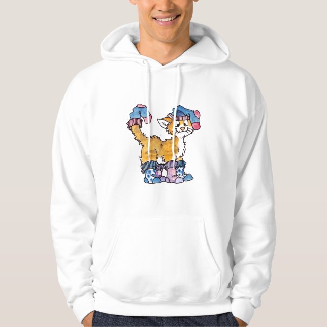 Moletom Hoodie do gatinho da peúga (Frente)