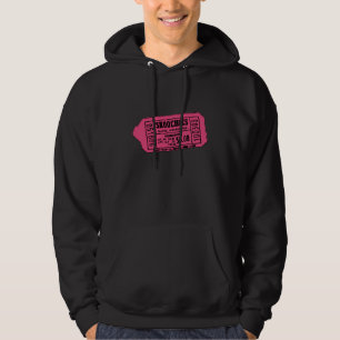 Moletom Hoodie do gráfico do bilhete