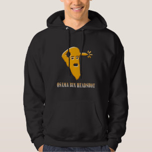 Moletom Hoodie do Headshot da caixa de Osama - preto