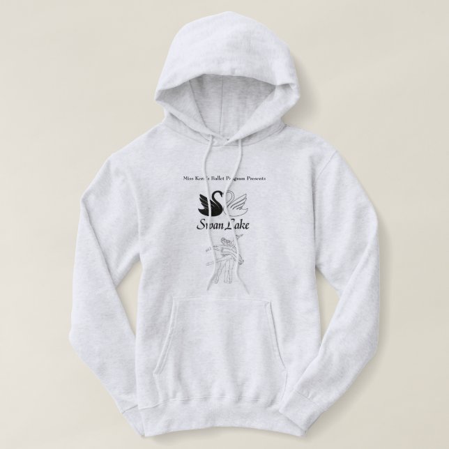 Moletom Hoodie do lago swan das mulheres (Frente do Design)