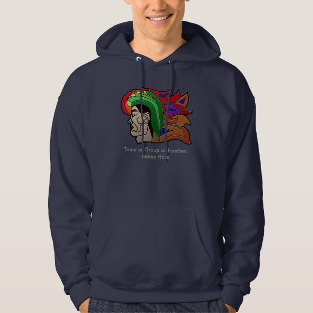 Moletom Hoodie do logotipo do guerreiro do esporte (Frente)