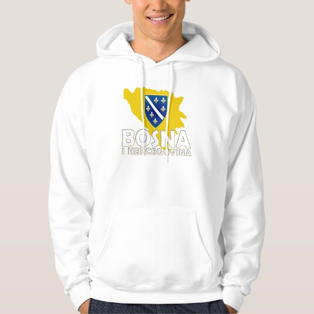 Moletom Hoodie do mapa de Bosna (Frente)