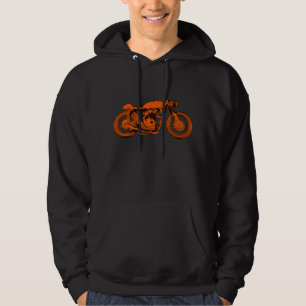 Moletom Hoodie do piloto do café - vermelho/laranja