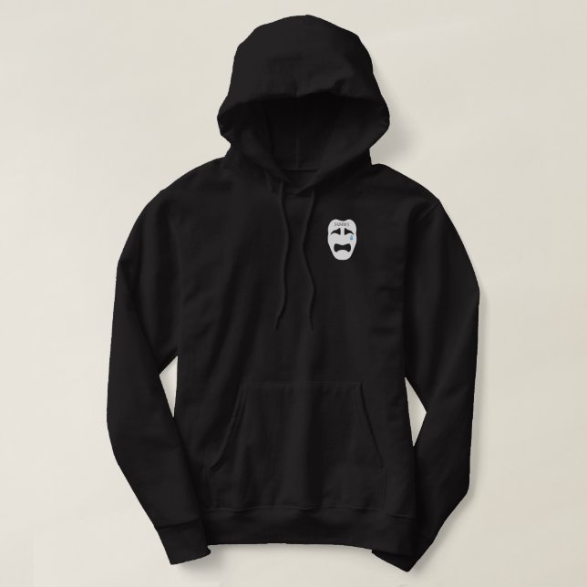 Moletom hoodie do preto da cara dos sadboys (Frente do Design)