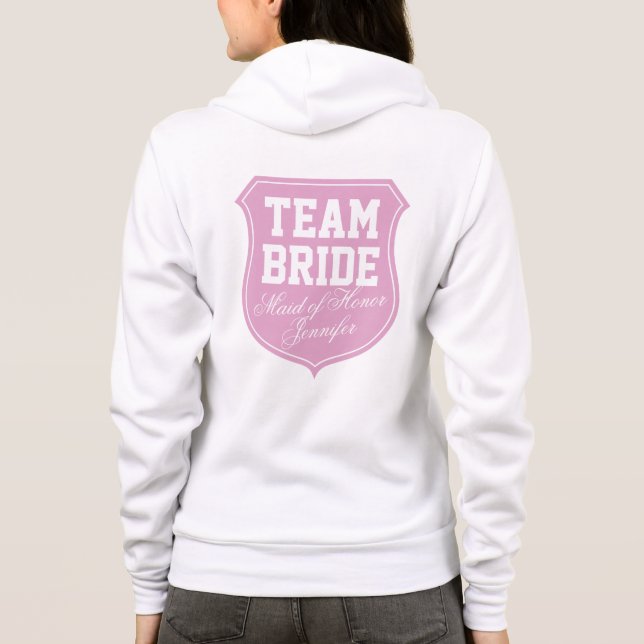 Moletom Hoodie do Team Bride para Madrinha de casamento |  (Verso)