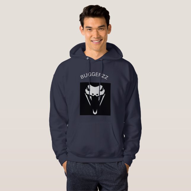 Moletom Hoodie dos azuis marinhos de BUGGERZZ (Frente Completa)