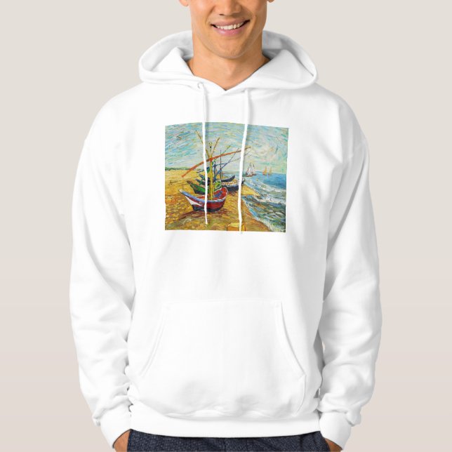 Moletom Hoodie dos barcos de pesca de Van Gogh (Frente)