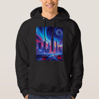 Moletom Hoodie dos Homens da Cidade Futurística