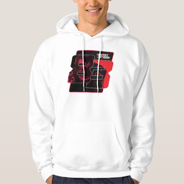 Moletom Hoodie dos homens de Vincent Jackson - branco (Frente)