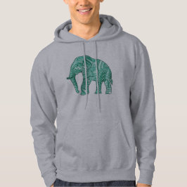 Moletom Hoodie Elefante Padrão Masculina