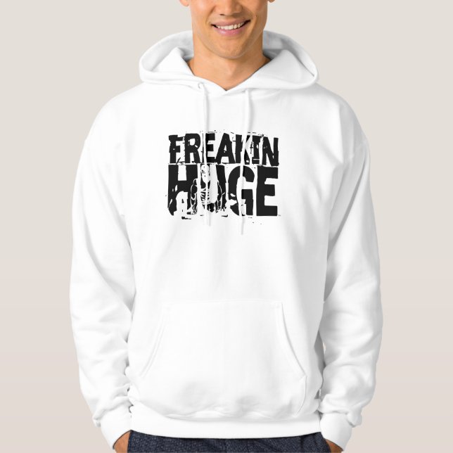 Moletom Hoodie escondido da caixa de Freakin texto enorme (Frente)
